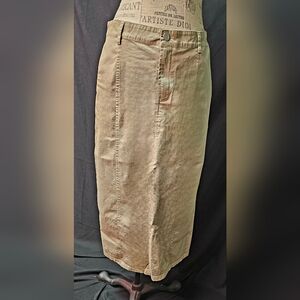 Long Stretch Jean Skirt